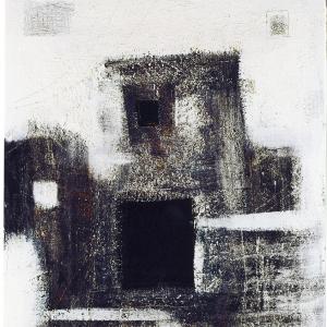 Abstract II, Mischtechnik auf Leinwand, 2004, 81x65cm
