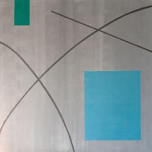 Composition 174, 100 x 100 cm, mixed media on canvas