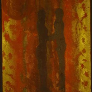 Couple VI, MIschtechnik auf Leinwand, 2002, 92x73cm