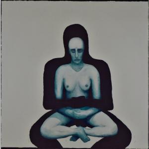 Meditation, Mischtechnik auf Leinwand, 2000, 120x120cm
