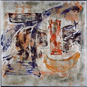 Abstract XXI, Mischtechnik auf Leinwand, 2002, 100x100cm
