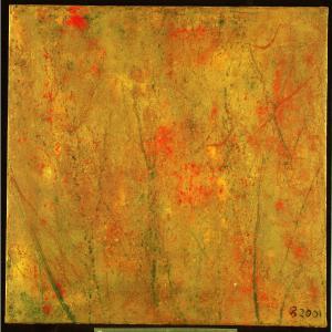 Abstract XXXI, Mischtechnik auf Leinwand, 2001, 80x80cm