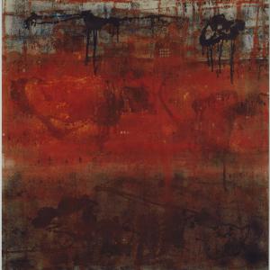 Abstract X, New York, Mischtechnik auf Leinwand, 1999, 100x100cm