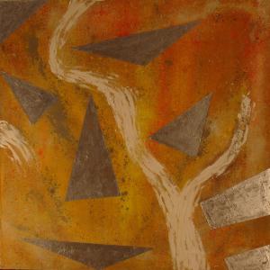 New natural, 140 x 140 cm, mixed technik on canvas