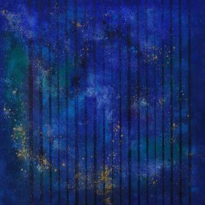 Space in blue, mixed technique, 100 x 100 cm
