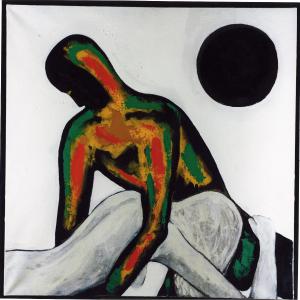 Erotica, I, Mischtechnik auf Leinwand, 2000, 100x100cm
