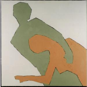 Couple II1, Mischtechnik auf Leinwand, 2003, 100x100cm
