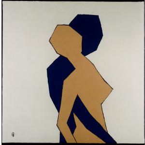 Couple II2, Mischtechnik auf Leinwand, 2003, 100x100cm