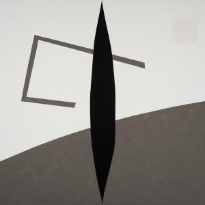Weiss, Grau und Schwarz, Mischtechnik, 120 x 140 cm, 2017